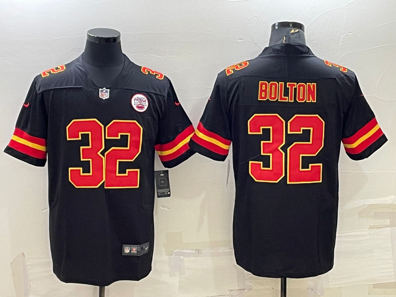 Men's Kansas City Chiefs Nick Bolton #32 Black Jersey